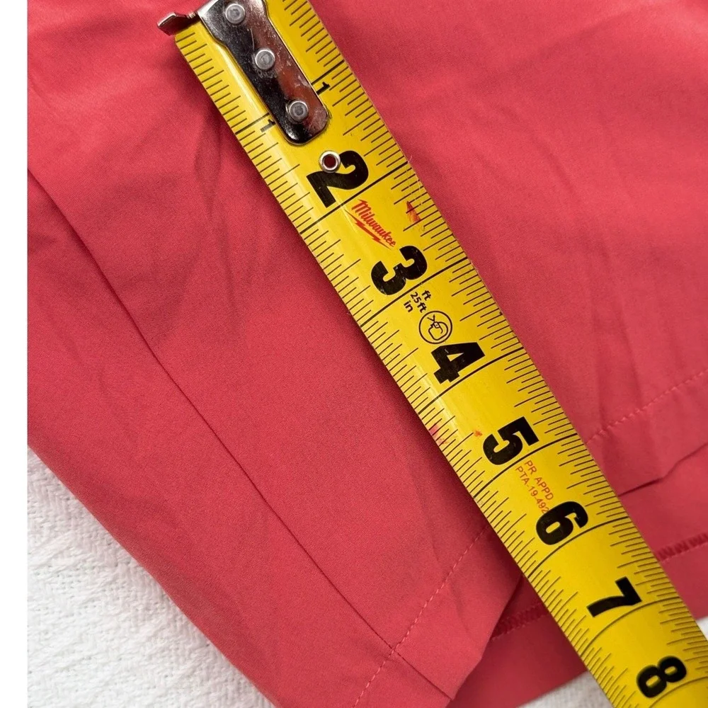 Peloton Mens Athletic Workout Shorts Red Elastic Waist Pockets Size XXL